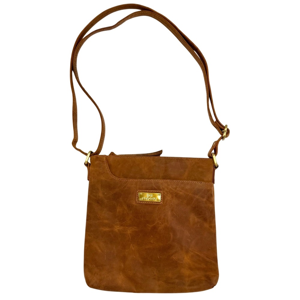 Brown‎ Leather Crossbody Purse Adjustable Strap Distressed Western Levouge